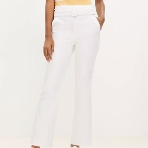 Loft White Sutton Kick Crop Pants Size 14P